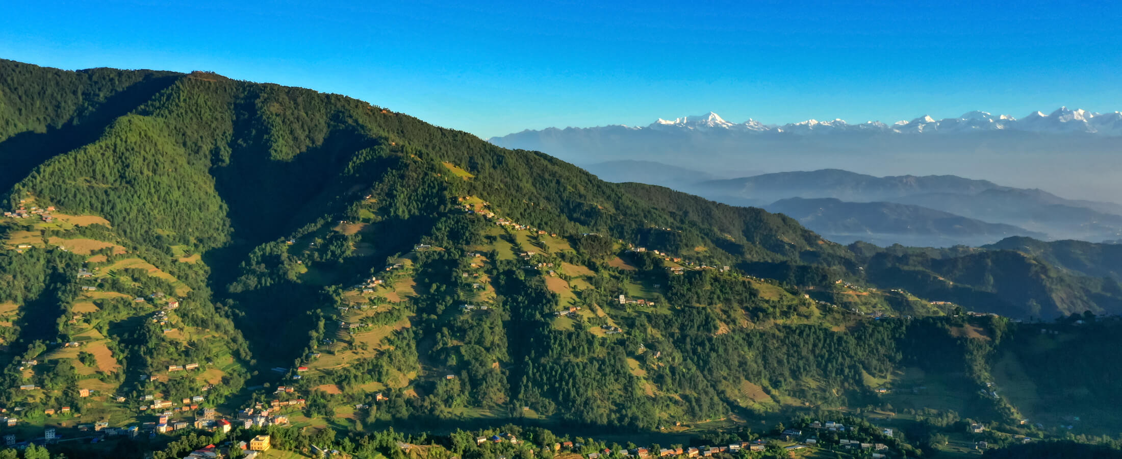 View From Mount Mahabharat Homestay Bethanchok, Dhunkharka Kavre Nepal